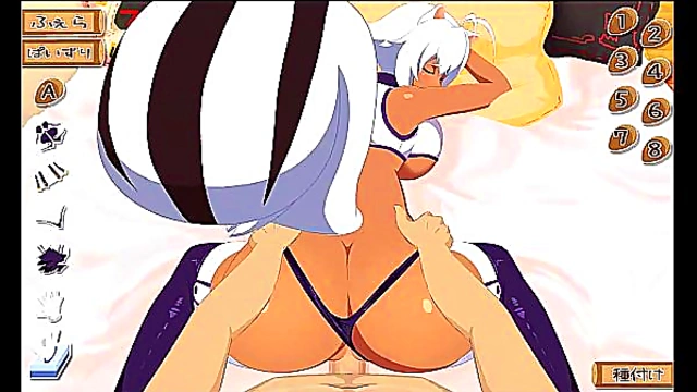 Sexy Tan Anime Babe Enjoys Intense Pleasure in Heated Hentai Gameplay