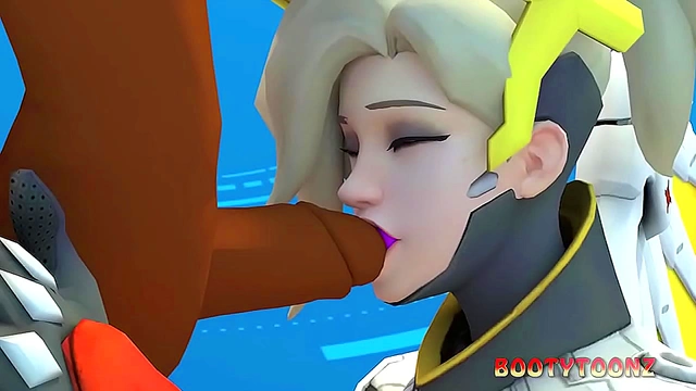 Mercy's Curvy Delights Satisfy BBC in Steamy 3D Hentai Adventure