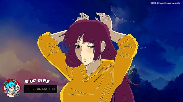 Hotaru MILF Anime Seductress Tempts with Busty Cosplay in Steamy Fantasy Scene