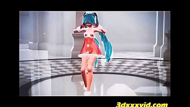 Blue-Haired Anime Sweetheart Celebrates Valentine’s Day with Sizzling Toon Pleasure