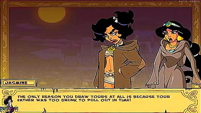 Princess Jasmine and Aladdin Indulge in Steamy Passions During Their Animated Quest