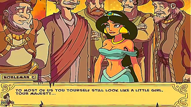 Princess Jasmine Dominates Slaves in Steamy Group Sex Genie Adventure