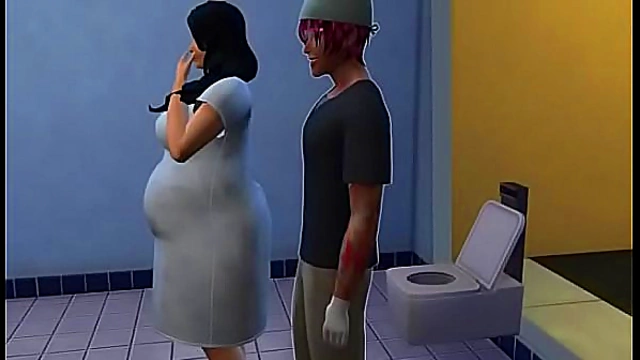 Kara Takes Charge in Hospital Bathroom with steamy BBW Anal Action