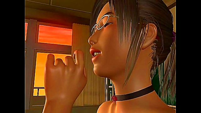 Sensual Big-Breasted Teacher Tempts Her Student in STEAMing 3D hentaiScene