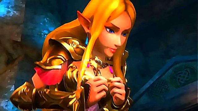 Zelda Receives Royal 3D blowjob and Swallows Passionately