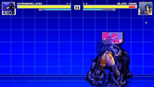 Blair Eases Her Desires with Steamy Pixel Art Anime Anal in Street Fighter Hentai
