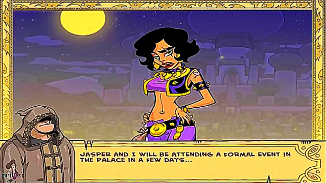 Princess Jasmine Satisfies Her Masters in Erotic Anime Group Encounter