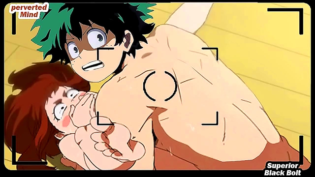 Izuku Midoriya Pleasures Ochaco Uraraka in Steamy My Hero Academia Scene