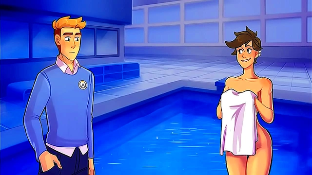 Tracer Pleasures With Seductive Skill in Erotic Hentai Visual Novel