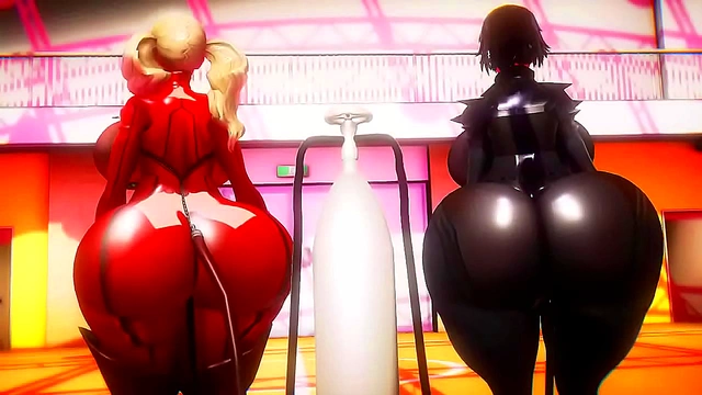 Ann and Makoto Enhance Their Curves for Intimate 3D Anime StepMoments