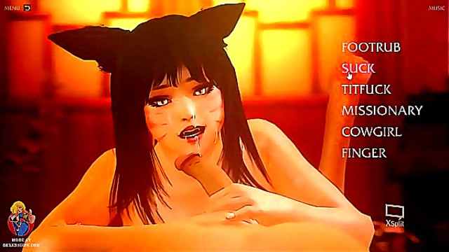 Ahri Enchants with Seductive Charm in League of Legends Hentai Adventure
