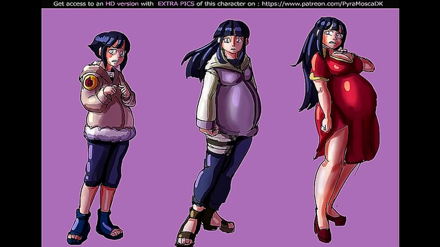 Pregnant Anime Beauty Relishes Belly Growth & Pleasure StepMoments