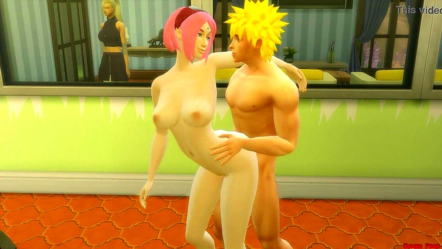 Naruto Pleasures Sakura’s Tight Ass as Her Cuckolded Husband Watches