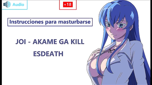 Esdeath Dominates Slave in Seductive Spanish JOI for Futanari BDSM Pleasure