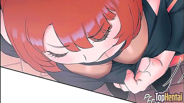 Dark-Skinned Anime Babe Flexes for Steamy Yoga Sex with CFNM Fun