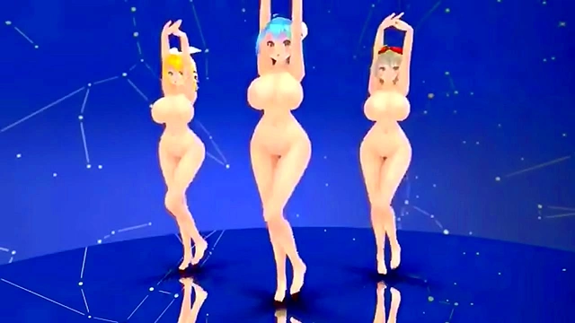 Seductive Trio Engages in Wild Sexual Adventures in Hentai MMD Scene
