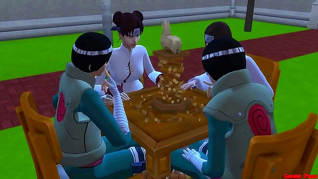 Tenten Betrays Husband with Naruto in Team 9 Training Room MILF Cuckold Drama