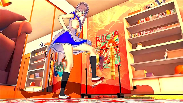 Sultry Maid Tempts with Her Curves in 3D Hentai for Thrilling Sexual Adventure