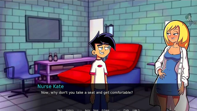 Seductive Nurse Enchants Danny Phantom with Steamy blowjob and MILF Temptation