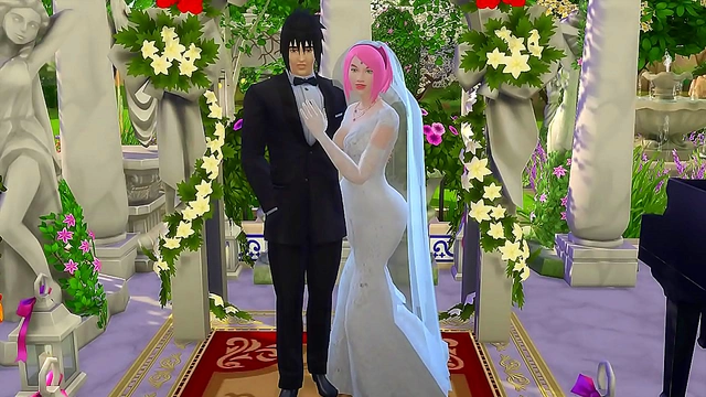 Naruto Hentai – Sakura’s Wedding Night  – Sneaky Bride Craves Forbidden Pleasure