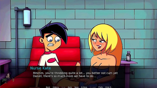 Blonde MILF Cheerleader Pleasures Danny Phantom with Seductive Handjob in Amity Park