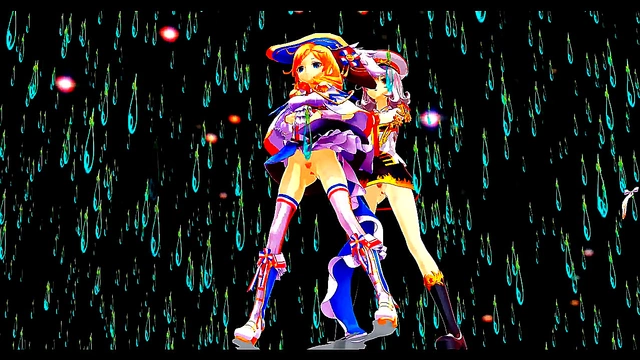 Two Anime Girls 18+  Groove and Harmonize sans Panties in MMD Style Seduction