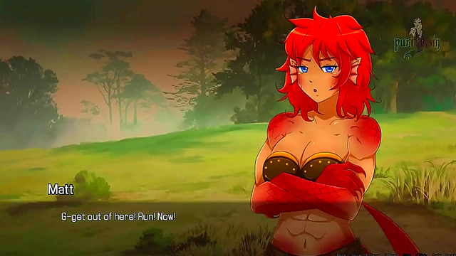 Muscular Redhead Dominates Submissive Anime Girls 18+ After Failed Quest Fantasies