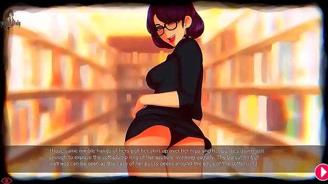 Succubus Librarian Tempts with Toys and Glasses for Steamy Anime Anal Delights