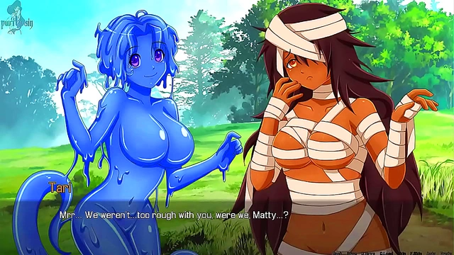 MummyGirls 18+ Tari Tempts Ebony Heroine Jilly in Steamy Slime Swamp Encounter