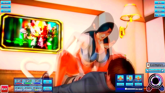 Sultry Black-Haired Babe Enjoys Steamy Lovemaking in Honey Select Scene