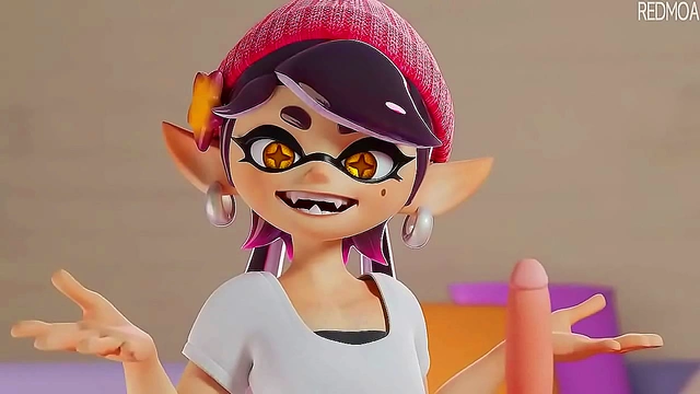 Callie & Marie Seduce Anonymous for Steamy 3D hentai Fun in Splatoon Universe