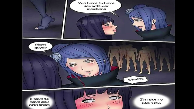 Hinata Enslaved by Akatsuki for Mind-Blowing Gangbang Pleasure & Suction Orgy