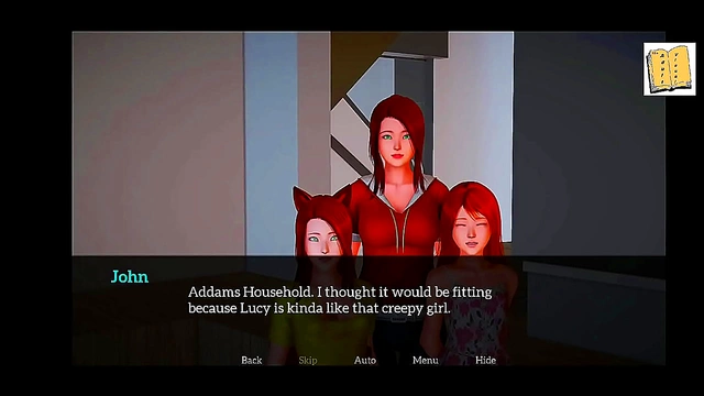 Seductive Redhead Teen 18+ Tempts Her StepStepDad in Explicit VN Gameplay