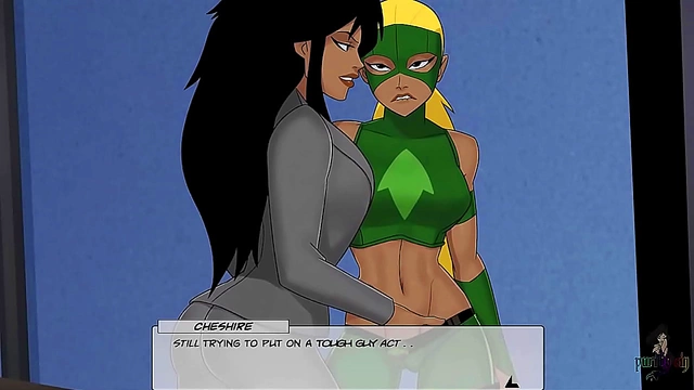 Cheshire & Artemis Indulge in Desirous LesBIan Fun in DC Comics Cosplay