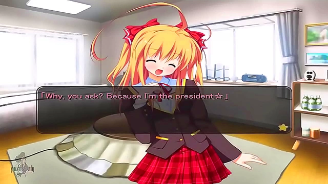 Blonde Anime Girls 18+  Becomes Seductive President for Alien Pleasure Games