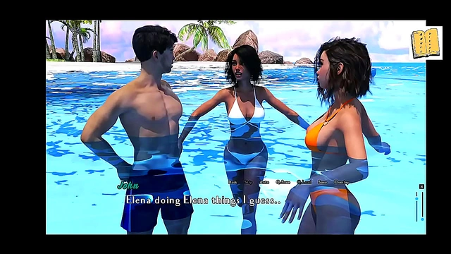 Layla’s Sultry Underwater Kiss and Tempting Bikini Tease in 3D Hentai Adventure