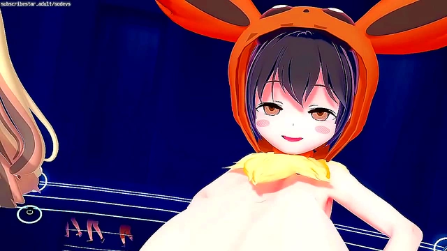 Boobaa Team Unleashes Seductive Powers in Erotic Hentai Strip Fantasy