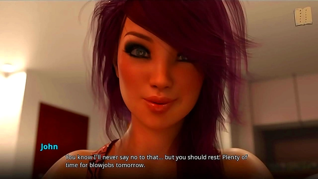 Three hentai Teen 18+  with diverse bust sizes tempt John in an intense ecchi VN scene.