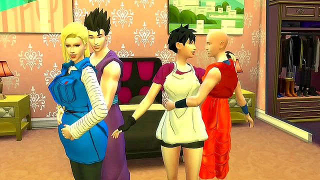 Videl & 18 Spice Up Their Lives with steamy Husband-Swapping Dragon Ball Hentai Action
