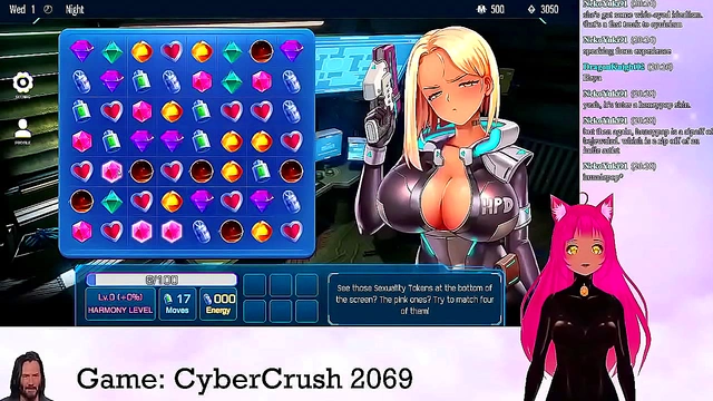 Sensual VTuber Neko Unleashes Busty Anime Adventures in CyberCrush 2069