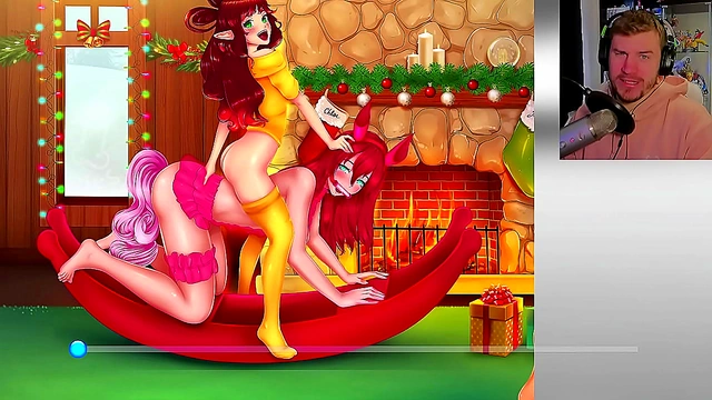 Merry Christmas FAP – Horny CatGirls 18+  Go Wild in Steamy Doggy Style Fun