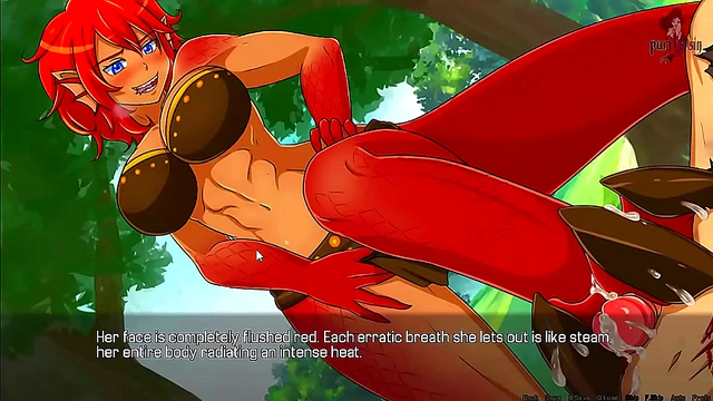 Ebony Temptress Satisfies Her Desires with Foot Fetish in Anime Monster Paradise
