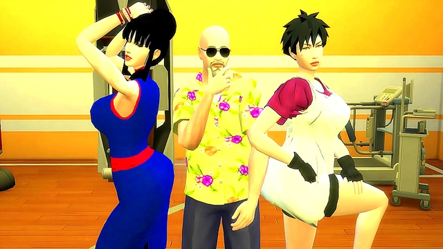 Master Roshi Teaches Chi-Chi and Videl Intimate Lessons in Dragon Ball Hentai