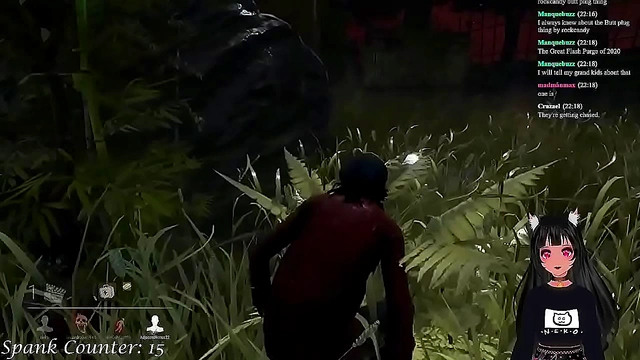Neko VTuber Enjoys Steamy Spanking During Dead by Daylight Hentai Scene