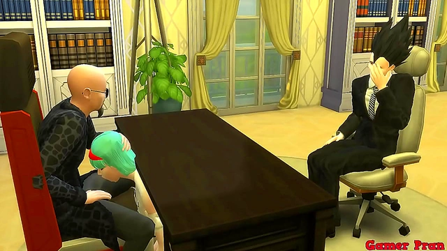 Bulma’s Steamy Affair as Japanese Milf Maid Tempts Her Boss While Husband Watches