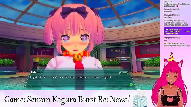 NekoVTuber Tempts in Lingerie for Sensual Senran Kagura Livestream Delight