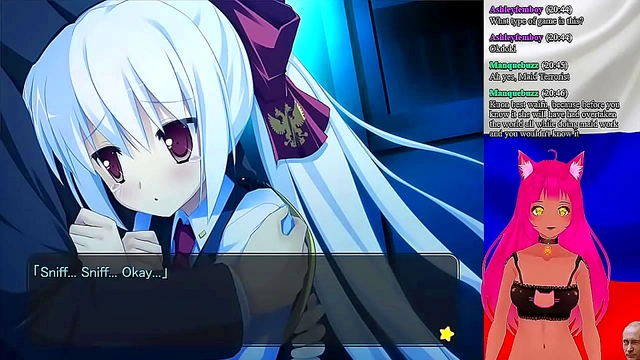 Sultry VTuber Neko Pleasures Her Way Through 'My GF is the President!' Game Stream
