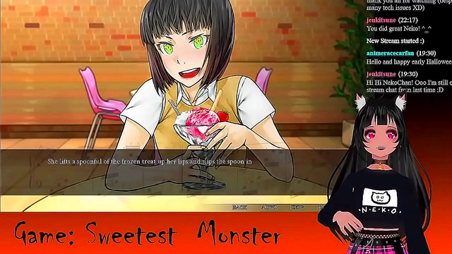 LewdNeko Charms Fans with Spicy Seduction in Spooky Halloween Anime Stream