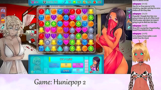 Neko’s Lewd Adventures – Big-Busted Anime Fun in HuniePop 2 Livestream