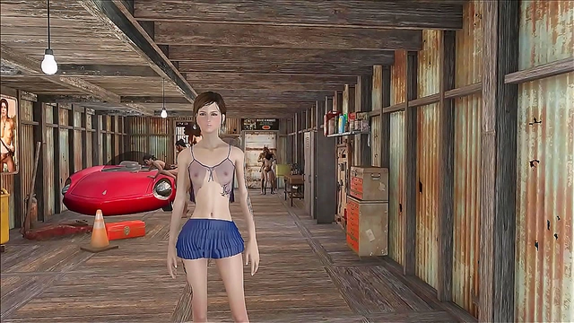 Brunette Anime Babe Enjoys Steamy Fallout 4-Style Gaming Action